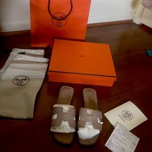 Authentic Hermes Oran Sandals
